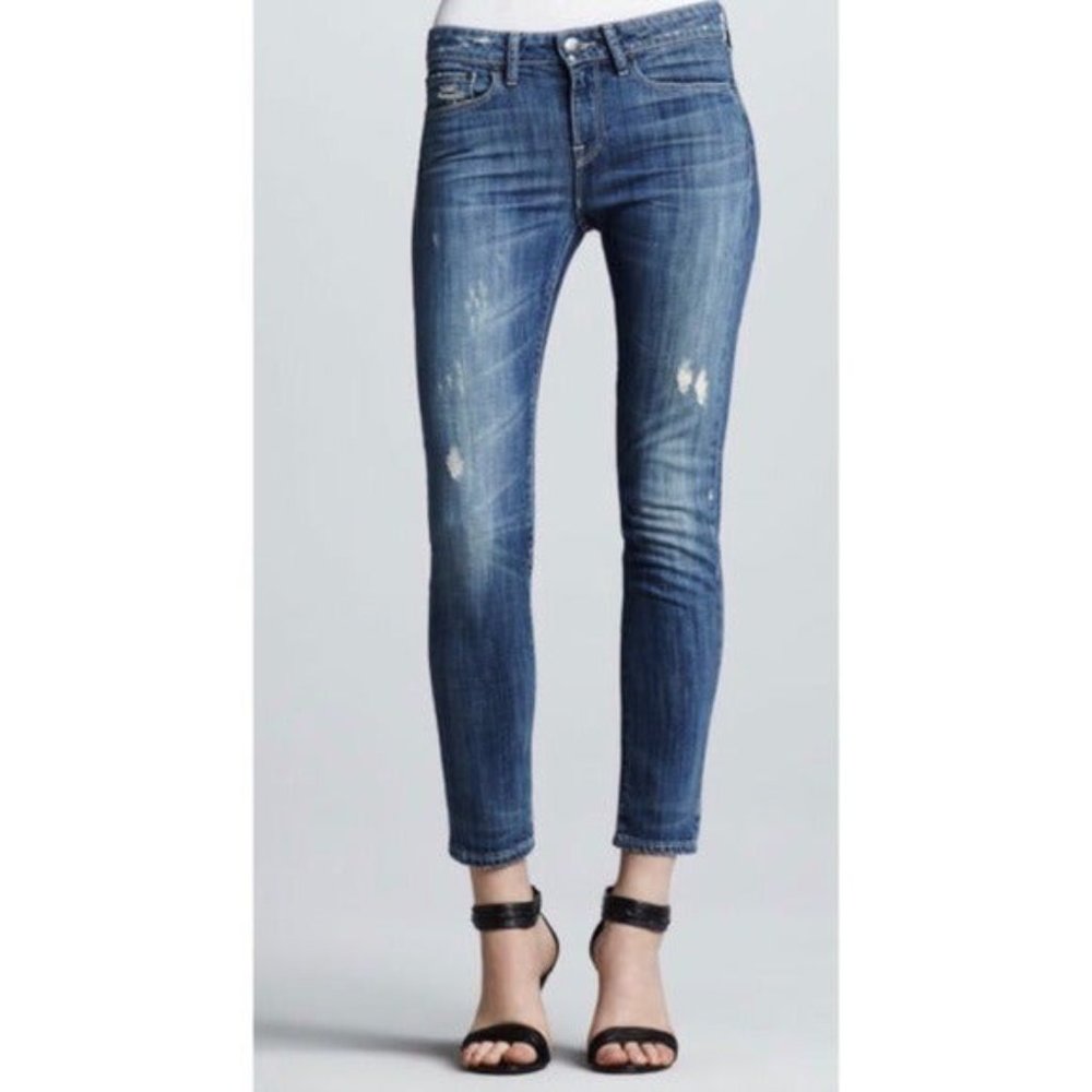Vince Distressed Skinny Ankle Jeans Size 28 - Picture 2 of 8